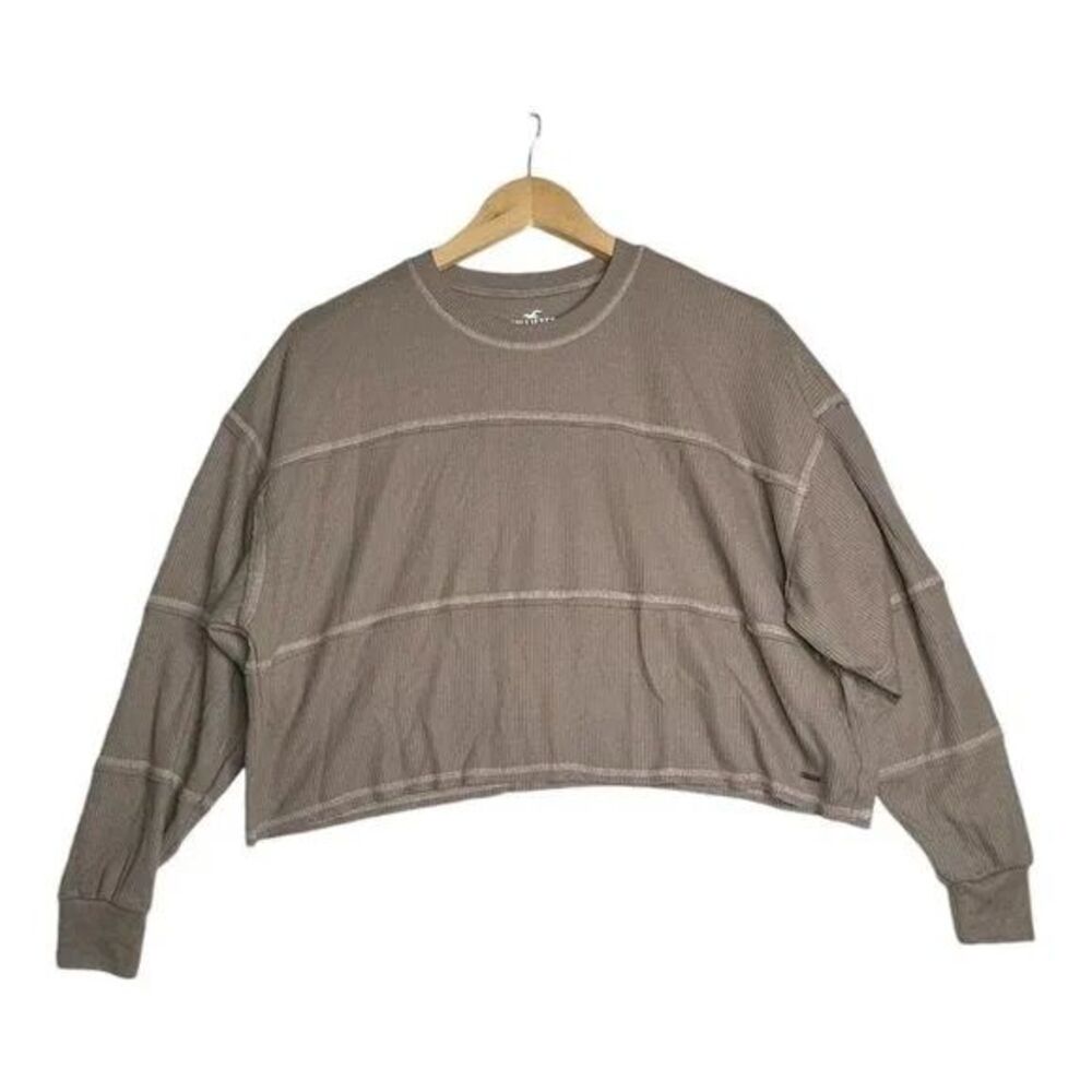 Hollister Cropped Jumper Pullover size Small Brown